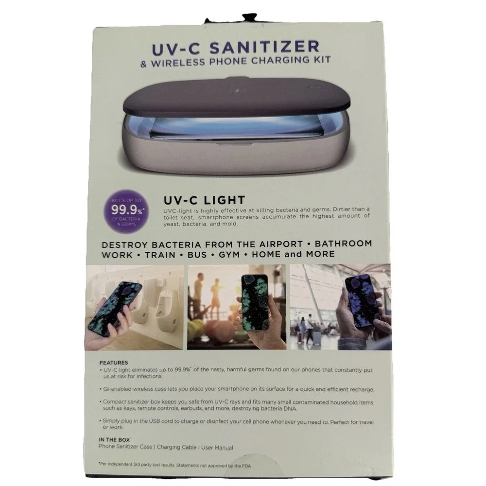 Vie Oli UV-C Sanitizer & Wireless Phone Charging Kit NEW Sealed Free Shipping